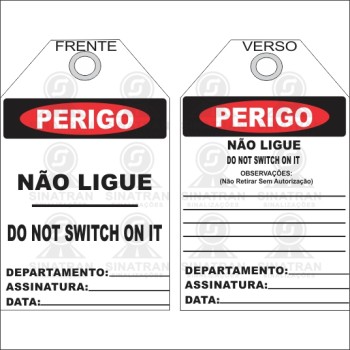 Não ligue (Do not switch on it).